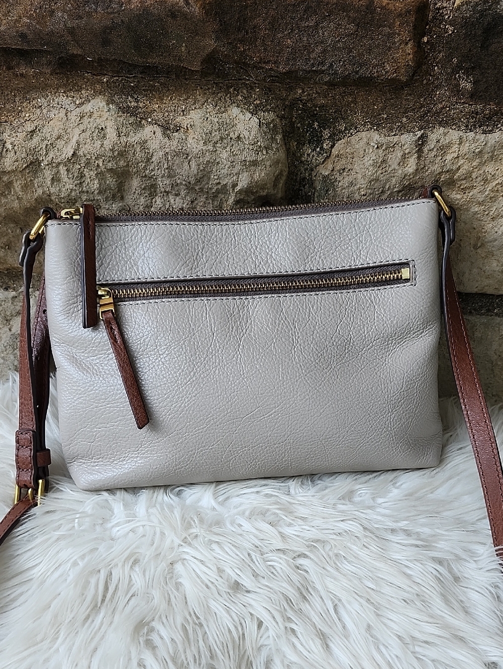 FOSSIL FIONA LEATHER CROSSBODY BAG